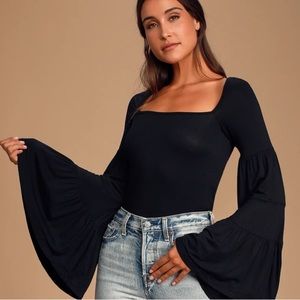 Free People Babetown Bell Sleeve Top
